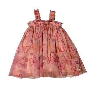 Disney Coral and Pink‎ Ruffled Tulle Dress